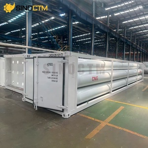 Conteneur de stockage de gaz naturel comprimé (GNC) haute pression à 8, <span class=keywords><strong>9</strong></span>, 10, 11, 12, 14 cylindres, sur skid, 40HQ, 25 MPa, capacité 39,2 m³ - Product Image 3