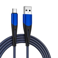 Kabel Data Anyaman Kepala Aluminium Alloy Baru, Kabel Pengisian Daya Cocok untuk Apple Android Tipe-C, Pengisian Daya Super Cepat 5A
