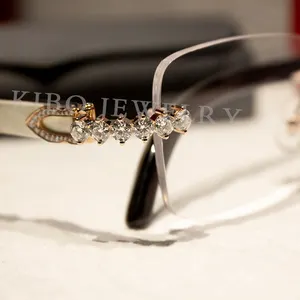 Wholesale Personal Custom Luxury Sunglasses Men Fine Jewelry 3mm VVS Moissanite Glasses For Men