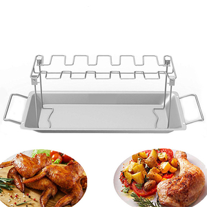 <span class=keywords><strong>Baquetas</strong></span> <span class=keywords><strong>de</strong></span> acero inoxidable para barbacoa, accesorios para asar pollo, alas, patas, 14 ranuras - Product Image 4