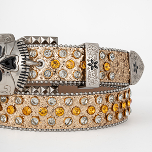 Europa En Amerika Hot Verkoop Mode Kristallen Riem Gesp Voor Vrouwen En Mannen Luxe Pu Lederen Riem Fabriek Groothandel Custom - Product Image 2