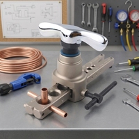Outil de débosselage manuel à cliquet pour tubes, conique excentrique, conception pour soudure à l'anneau, pour la réfrigération
