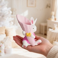 Kit de moules en silicone Alice Rabbit Early Riser pour vase, résine, plâtre, arrangements floraux, décoration intérieure, artisanat, porte-bougie