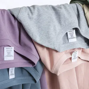 Fabrik bietet 280 Gsm Custom Ihre eigene Marke Druck Kurzarm Drop Shoulder T-Shirt Übergroße Rundhals-T-Shirts Männer