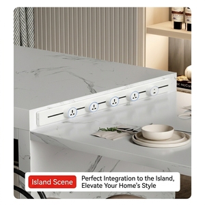 UK-Steckdosenleiste, Wandsteckdose, Schreibtisch-Stromschienensystem mit USB-Anschlüssen, 16A EU-Stecker-Standard, Universelle Stromschienensteckdose - Product Image 2
