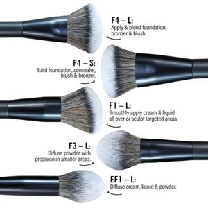 Ensemble de pinceaux à maquillage MARI pour le visage, en bois massif, manche en aluminium, poils synthétiques, personnalisé, grand format, pour le <span class=keywords><strong>blush</strong></span> et la poudre - Product Image 2