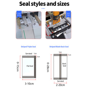 Machine d'emballage verticale pneumatique à trois soudures latérales pour sacs de grande taille, avec pesage automatique, pour herbes, riz, snacks, granulés plastiques et autres produits. - Product Image 3