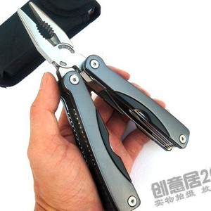 Pince multifonction en acier inoxydable pliable, longueur 25,5 cm, 11 fonctions, outils de survie en plein air - Product Image 2