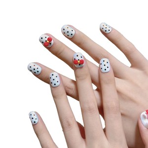Gran oferta 3D moldeado a mano lindo lazo de lunares <span class=keywords><strong>uñas</strong></span> portátiles manuales <span class=keywords><strong>cortas</strong></span> - Product Image 5
