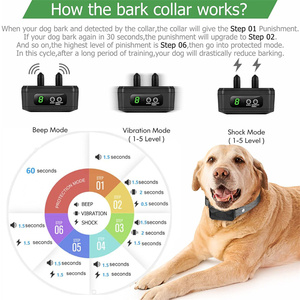 <span class=keywords><strong>Collar</strong></span> de entrenamiento automático para perros antiladridos con pitido, vibración, choque, 5 sensibilidad ajustable, venta al por mayor, personalizado - Product Image 3