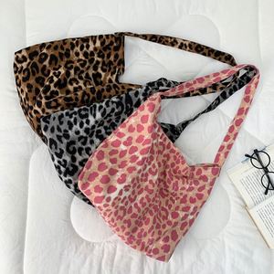 Fashion Leopard Pattern Crossbody Canvas <b>Large</b> Capacity Zipper Shoulder Shopping Tote <b>Bag</b> - Product Image 4