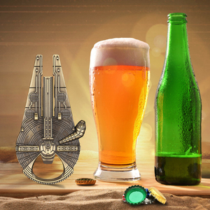 Party Club strumento in metallo portatile nave spaziale forma apribottiglie birra per gli uomini papà marito <span class=keywords><strong>figlio</strong></span> lui bronzo regali di birra - Product Image 5