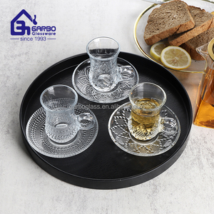 Nuovo arrivo tazza <span class=keywords><strong>di</strong></span> vetro e Mini tazza da caffè in vetro e manico tazze con piattino 3OZ Istikana Set caffè 115ml <span class=keywords><strong>di</strong></span> tacchino in vetro tazze da tè - Product Image 1
