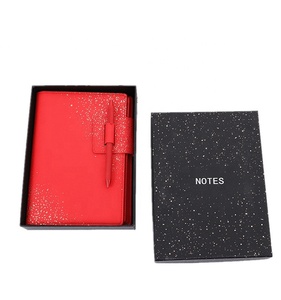 Tùy chỉnh A5 mềm PU Kinh Doanh da máy tính xách tay với 100 bên trong trang kế hoạch và cuốn sách nhật ký Hộp Quà Tặng Set với logo và bút - Product Image 1