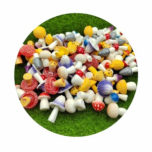 Simulation Mignon Champignon Résine Modèles Kawaii 3D Cabochons pour Fée Jardin Gnome Mot Accessoires - Product Image 6