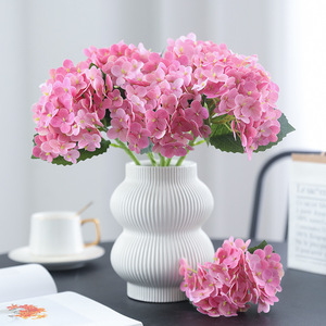 <b>Hydrangea</b> <b>Artificial</b> <b>Flower</b> Soft Plastic PVC High Simulation Wedding Home Decor Desktop Decoration - Product Image 1