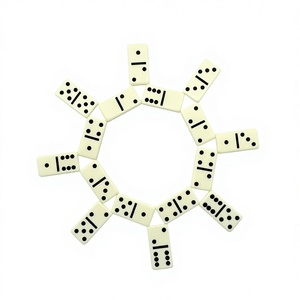 Dominos en mélamine Double Six Double Neuf 30x15x4mm, gravure sérigraphique au dos, dominos rectangulaires personnalisés pour pont <span class=keywords><strong>de</strong></span> dominos - Product Image 1