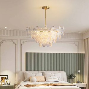 Luminaires suspendus de salon au design français Luminaires suspendus en verre de luxe modernes - Product Image 5