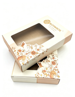 Boîte cadeau rétro à fermeture magnétique, recyclable et biodégradable, avec fenêtre visuelle, logo/couleur/taille personnalisables pour pâtisserie/bijoux