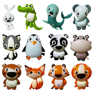 Ballon en aluminium animaux de dessin animé mignon, motifs Panda, <span class=keywords><strong>Castor</strong></span>, Crocodile, Éléphant, Pingouin, Lapin, pour décoration de fête d'anniversaire et Journée des enfants - Product Image 2