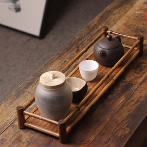 Soporte para tazas de té de bambú con diseño de ciervo Meilu, tipo de bambú, accesorios para ceremonia del té, estante de almacenamiento, no plegable, primera clase - Product Image 2