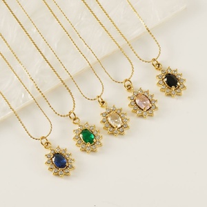 สร้อยคอคริสตัลประดับเพชรทรงหัวใจวินเทจชุบทอง 18k ขายส่ง สร้อยสแตนเลสทรงตัว S สไตล์ดูไบ สำหรับผู้หญิง ของขวัญ - Product Image 4