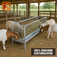 Mangeoire automatique pour moutons Royal Wonder, en métal galvanisé robuste, pour alimentation humide et sèche, support d'alimentation portable pour chèvres, pour utilisation à la ferme