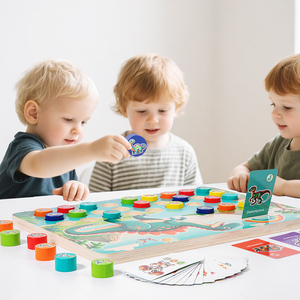 Nuovo Gioco da Tavolo in Legno a Tema Dinosauri per Bambini, Regalo Educativo con Lettere da Imparare, Flashcard e Gioco di Pesca - Product Image 5