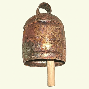 Campana Antigua de Bronce, Redonda, Fundición Metálica, Decoración para el Hogar, Arte Coleccionable - Product Image 2