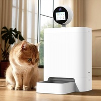 Distributeur automatique intelligent de nourriture pour animaux de compagnie avec caméra 1080P, contrôle par application, distribution quantitative programmée, anti-obstruction pour chats et chiens