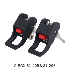 Manija de Inserción/Extracción ZSTC C-BOX para Rittal, Schroff, Elma, Tipo IEL, Palanca Negra, Botón Rojo, 81-095, 81-096, 81-205, 81-206 - Product Image 4