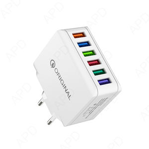 <span class=keywords><strong>Cargador</strong></span> de pared USB inteligente de 6 puertos para EU/US/UK 15W de potencia de salida PD 65W 100W 5V/3A para ordenador portátil, Scooter móvil y uso de cámara - Product Image 4