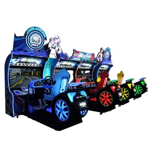 Machine de jeu de course interactive à monnayeur pour quatre joueurs, simulateur de course à scène réelle, Game City - Product Image 1