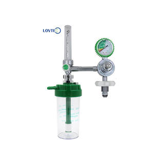 Nuovissimo LOVTEC doppio misuratore di portata G5/8 <span class=keywords><strong>medical</strong></span> oxigen riduttore diaframma bombola di ossigeno regolatore CGA540 gas regolatore - Product Image 5