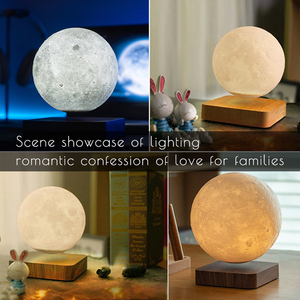 High Quality Moon Led Office Table Touch Control Magnetic Floating Pendant Home <b>Light</b> for Hotel Room Decoration - Product Image 4