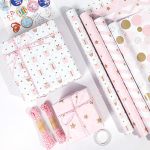 2025 nuevo producto lanzamiento moda Simple lindo 43*300CM papel de regalo rosa - Product Image 4