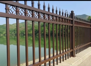 Paneles de valla de hierro forjado de hierro galvanizado de 6 pies Puertas de acero galvanizado en caliente <span class=keywords><strong>para</strong></span> <span class=keywords><strong>balcones</strong></span> Piscinas Casas Marco de metal - Product Image 5