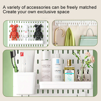 Nordique unique panneau perforé mur organisateur ensemble pliable maison salle de bain cuisine bijoux métal crochets tissu Injection salon sac
