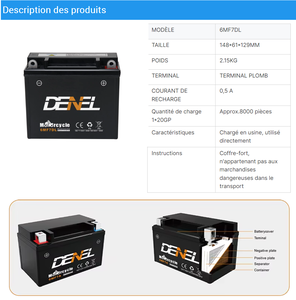 Batería de Plomo-Ácido 6MF7DL Duradera y Estable, <span class=keywords><strong>Precio</strong></span> Competitivo al por Mayor, Mayorista de Scooters para el Extranjero - Product Image 4