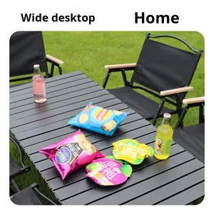 Ruida Factory Direct Sale <b>Adjustable</b> Roll <b>Table</b> Portable Iron <b>Folding</b> <b>Table</b> Outdoor Furniture Camping Picnics Modern Square LYC- - Product Image 5