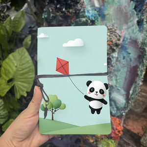 A6 2025 Carnet de notes à 6 trous pour le budget Look élégant Cadeau de remise des diplômes idéal Retour à l'école Présent Notes quotidiennes avec <span class=keywords><strong>cerf</strong></span>-<span class=keywords><strong>volant</strong></span> <span class=keywords><strong>Panda</strong></span> - Product Image 2