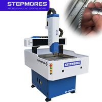 Mini routeur CNC 3 axes 4040 6060 avec table en fer, pour fraisage et gravure intensifs, broche simple, NC Studio, pour le travail du métal et la fabrication de moules