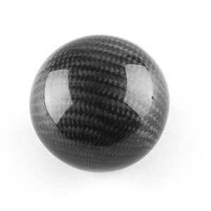 Pommeau de levier de vitesse en fibre de carbone, 50 mm, rond, léger, pour transmission automatique, accessoire de voiture - Product Image 1
