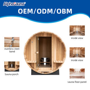 ألفاسونا 2 - 4 شخص خشب الأرز برميل منزل للأسرة الكندية الشوكلوك ساونا البخار - Product Image 3