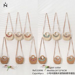 Borsa a Tracolla Piccola Semicircolare con Paillettes 26x23x6cm, Accessorio di Moda - Product Image 3