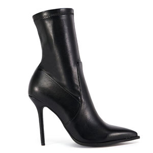 Solid Sexy Side Zipper Slim Heels Women Pointy Toe Ankle <b>Boots</b> High-Heeled Stiletto Shoes Stretchy Short - Product Image 5