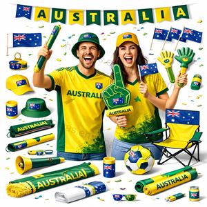 Bolsas de Regalo para Fanáticos del Fútbol con Inspiración Africana, Conjunto de Jersey, Bufanda, Gorro de Pescador y Bandera de Mano para Eventos Deportivos, Bares, Pubs y Días de Partido - Product Image 3