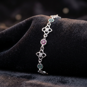 Pulsera de Cadena de Plata Fina Chapada en Rodio Satva Silver Fashion para Uso Unisex en Eventos Nocturnos, Bodas y Accesorios para Fiestas. - Product Image 5
