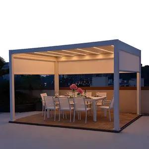 Customized Outdoor Garden Gazebo Pavilion 3x4 Sun Shading Bioclimatic Pergolas