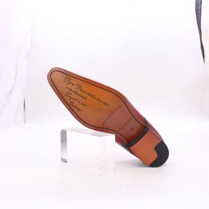 Classic Paisley Pointed Toe Leather <b>Shoes</b> Red Oxford Lace up Business Gentlemen Dress <b>Shoes</b> - Product Image 6